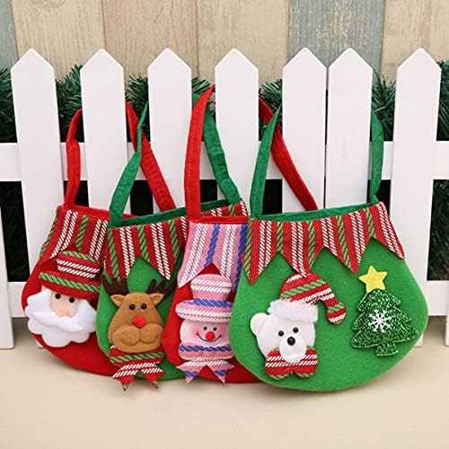 ЧАНТА ЗА Бонбони ЗА Торби За Бонбони Добрите Торби За Снешко Божиќна Чанта За Забави За Подароци Дома Брановидни Божиќни Чорапи За