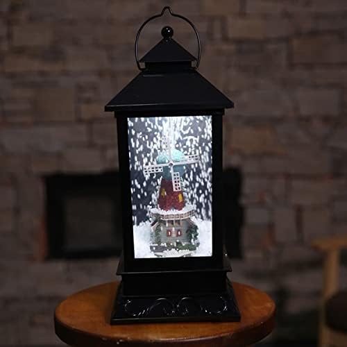 Wybfztt-188 Божиќен музички снежен фенер LEDOS LEDOS LAIKES LABER LARM FARM CHRISTOR Decorations 2021 Осветлување со 3 песни Нова