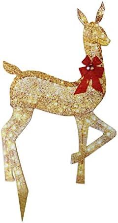 Божиќни светлосни елен на Месијо, Божиќни ирватори, ги водеа Божиќните светло иглави за моменти за украсување на отворено Божиќно