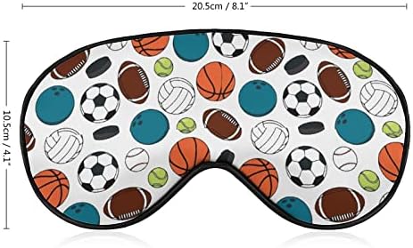 Фудбалска кошаркарска рагби рагби маска за спиење мека маска за очи за очи со прилагодлива лента за мажи жени