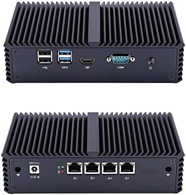 InuoMicro G5005L4 Индустриски Компјутер w/8GB DDR3+16GB SSD+WiFi-I3-5005U 3m Кеш Бродвел, AES-NI Fanless, 4 Intel Gigabit Ethernet