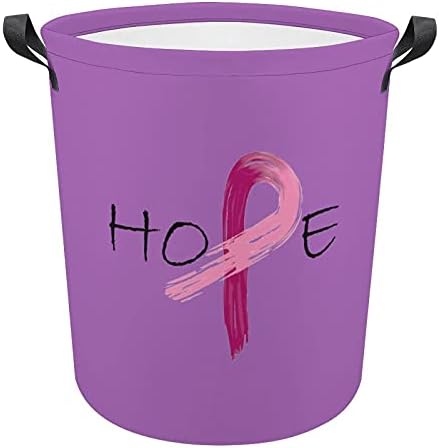 Розова Лента-Свест За Рак На Дојка Оксфорд Ткаенина Кошница За Перење Со Рачки Кошница За Складирање За Играчка Организатор Детска Соба