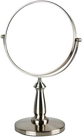 Дитудо огледала LED огледало за шминка осветлено суета огледало со лупа, двострано огледало со штанд, ротација на степен
