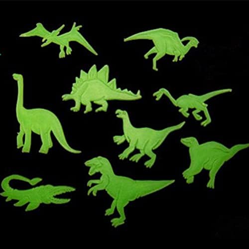 Диносауруси Сјајни wallидни налепници 3Д сјај во темни диносауруси wallид декоративни за бебиња детска соба wallидни решенија wallидни налепници