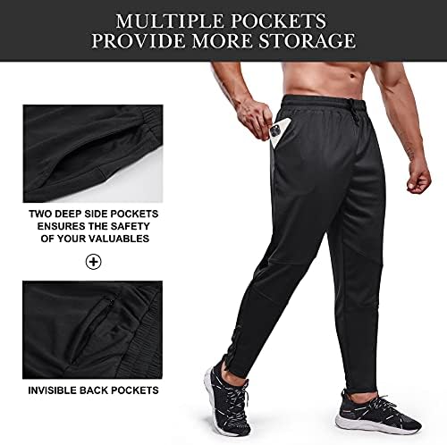 Haenpisy mens pwants панталони со џебови, еластична половината затегната теретана за вежбање џогери машки атлетски панталони