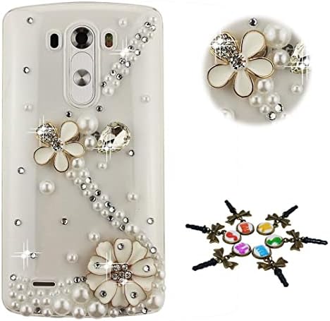 Стенес Блинг Телефон Случај Компатибилен СО LG K52 Случај-Стилски-3d Рачно Изработени [Sparkle Серија] Врската Цвеќиња Светкав