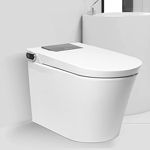 Електронски тоалетни со седиште во Троне Новилет, тоалетен сад со подот со загреано тоалетно седиште и мијалник со фен, напреден паметен