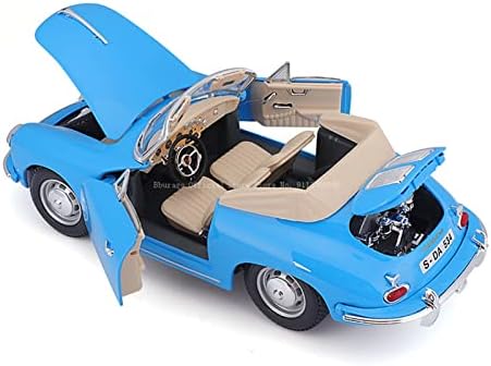 Возила на модели на скала Apliqe за 1961 година Porsche 356b Convertible Classic Alloy Die Cast Model Collection Ornament 1:18 Софистициран