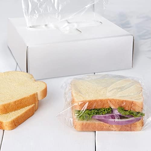 АПК пластични сендвич кеси со флип и усна, 6,75 x 6,75, пакет од 2000 чисти преклопи на врвот на сендвич, со дебели полиетиленски полиетиленски