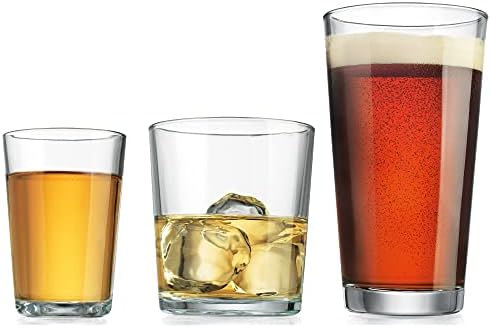 Тешка Основа Издржливи Чаши За Пиење, Проѕирни Стаклени Чаши - Елегантен Сет За Стакларија
