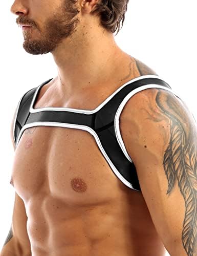 Аислор машки неопренови ремен за двојно рамо широки ленти за прилагодување на прилагодливата облека за заштита на мускулите