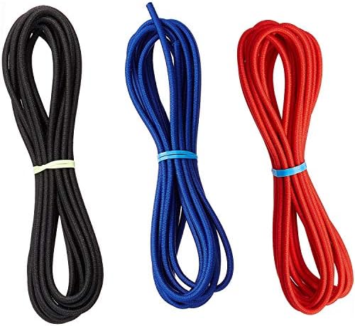 Kintenma Outdoor Ruble Rope, 0,1 инчи x 9,8 ft, црна, црвена и сина боја, сет од 3 kW93327