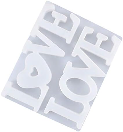 Амосфун силиконски калапи за кастинг Loveубовна плакета знак епоксиден калап за знак