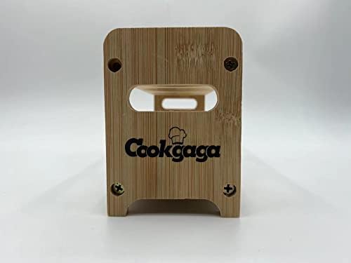 Cookgaga Spice Rack, Wood Извлечете го Организаторот на решетката за зачини за кабинет - 11,5 x 4 x 3 за горните кујнски ормани и плакарот за оставата,