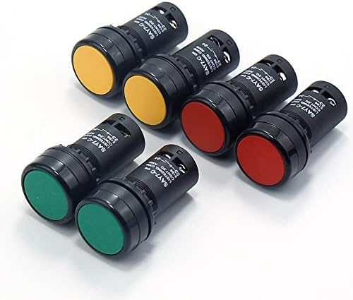 10 парчиња 22мм Моментно копче за притискање нормално се отвора нормално затворен контакт без ламба црвено жолта зелена боја -