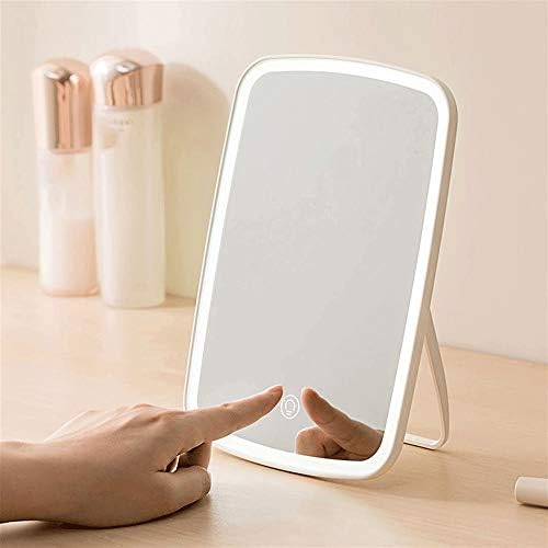 Chze-jiieejz рачни огледала за шминка LED LED сочинуваат огледало USB на допир за прицврстување на допир затегнување