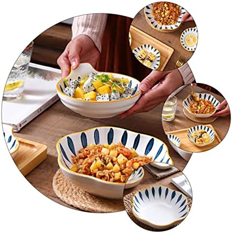 Луксуз 1 сет 2 парчиња салата од салата од слива сад јапонски сад за супа јапонски раменски чинии за сервирање поставени садови за вечера