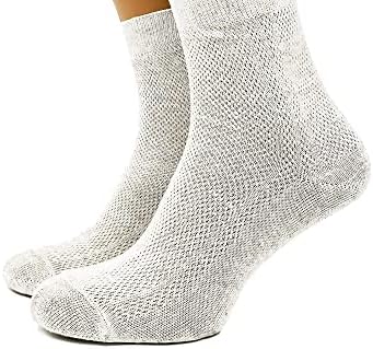 Супер Дишење Ленени Чорапи За Мажи, Пакет од 3