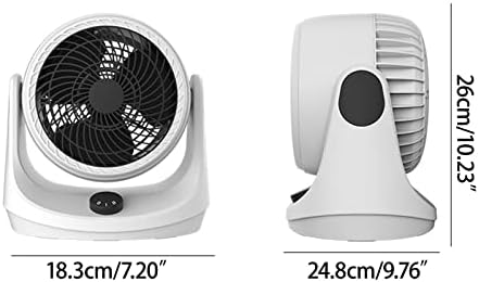 Преносни климатизери Moresec, 2 брзини 90 ° Pivoting Head Mute Portable Mini Fan USB биро вентилатор Тивок личен ладилник за воздух