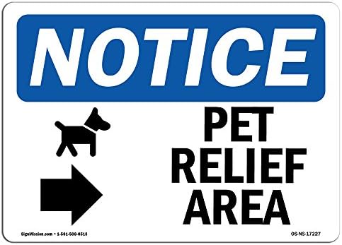 Знак за известување ОСХА - Област за олеснување на миленичиња [десна стрела] | Цврст пластичен знак | Заштитете ја вашата деловна