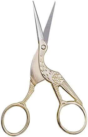 Ножици за везење на лик, гроздобер ножици на кран, класични ножици за везови за прилагодени вкрстени бод DIY занаетчиски конец за сечење алатки