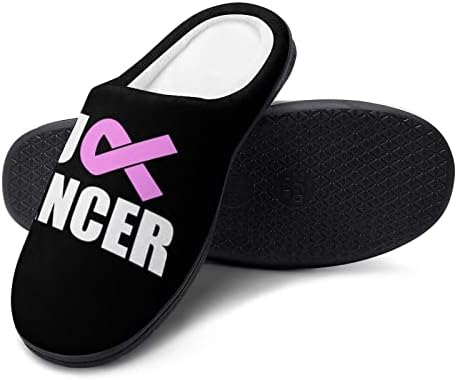 Cancerам Рак Смешни Машки Куќни Влечки Топло Лизгање Домашни Чевли За Внатрешни Надворешни со Гумен Ѓон
