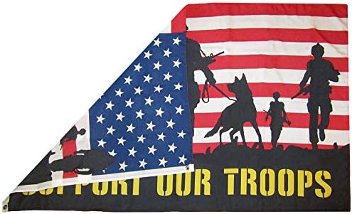 Американска Суперсторка на Големо 3х5 САД Ги Поддржува Нашите Војници војници 3 х5 Со Врвен Квалитет Печатено Полиестерско Знаме Со Тежок Квалитет