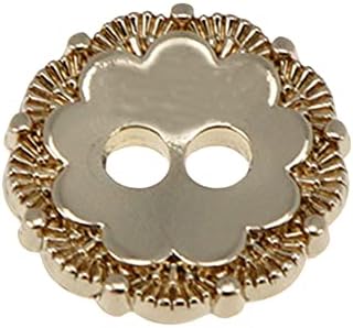 Копчиња за метални шиење на метални 20 парчиња, 2 дупки копчиња за облека од злато легура Декоративни метални крпи копчиња за маици кошула брош копчиња занаетчиски к