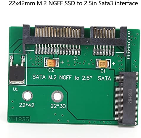 Адаптер за адаптер Zyyini SSD, SSD Solid State Drive, M.2 NGFF SSD до 2,5in 3 табла, компјутерски SSD адаптер, со III интерфејс, за 2,5 инчи/