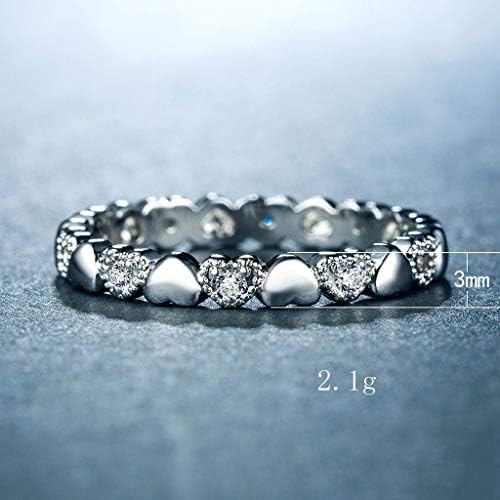 Свадба прстен за жени мода креативно прекрасно признание ветување за ветување прстен симулиран дијаманти прстени за накит двојки прстени