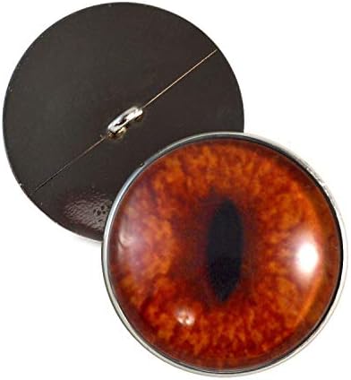Црвена лисица Шие на стаклени очи 30 мм копчиња со јамка за капчиња кукли полнети животни меки скулптури или занаети со накит - сет од 2