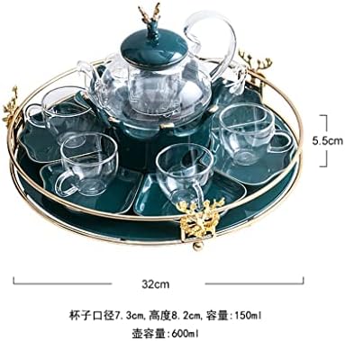 ZLXDP цвет чајник постави стакло домаќинство во вода Попладне чај овошје цвет чајник чај сет свеќа за греење чај подароци