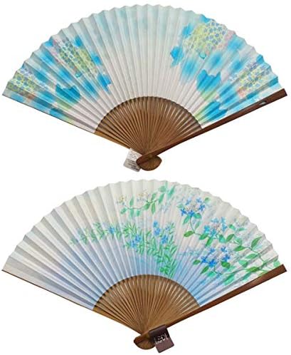 Преклопен Вентилатор Двостран Дизајн Направен во Кјото, Јапонија. Рачни Навивачи За Жени. Јапонски Рачен Вентилатор. Хидрогени