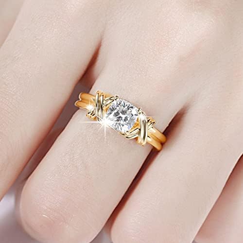 2023 Нов класичен нов прстен за венчавки за венчавки, ретро злато женски сингл ринестон ткаен образец вежба мода модерна забава пенливи луксузни