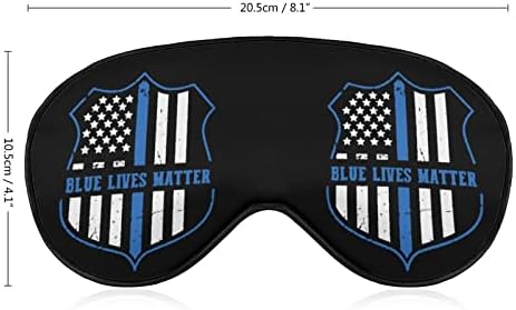 Црн живот Материјал Полициска линија знаме за спиење маска мека маска за очи за очи со прилагодлива лента за мажи жени
