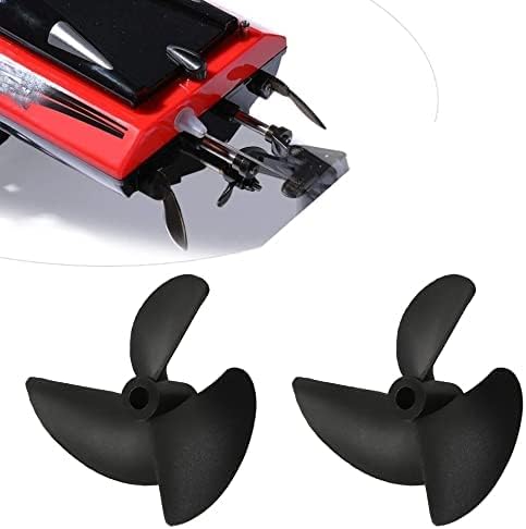 Fielect 3 Pair 3 Blades Proplerer for Ship Model RC Boat Propeller црна пластика напред обратна пропелер, дијаметар од 28мм, 3мм дупка