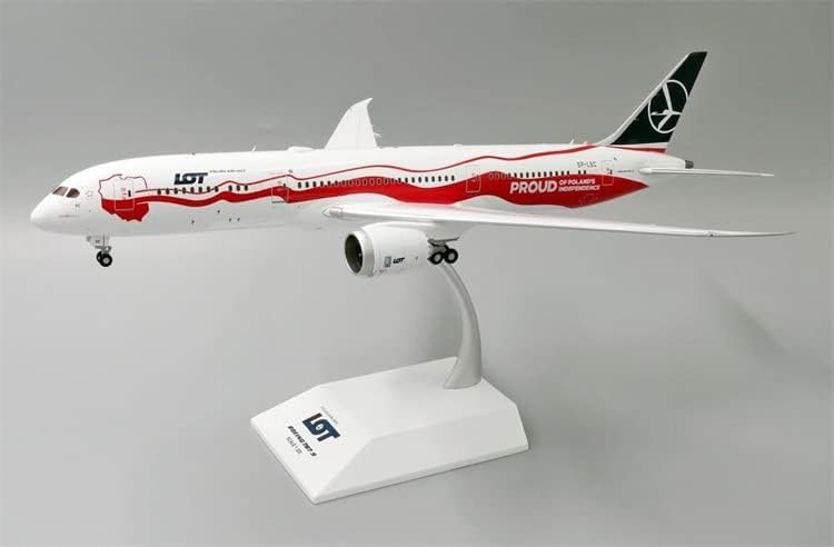 JC Wings Lot for Boeing 787-9 „Горди на Полска Независност СП-ЛСЦ со Стенд ограничено издание 1/200 Диекаст Авион претходно изграден модел