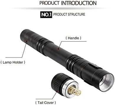 Castnoo 2 пакет LED пенкало светло светло, фенерче за мини пенкало, медицинска светлина со клип, џебна фенерче за медицински