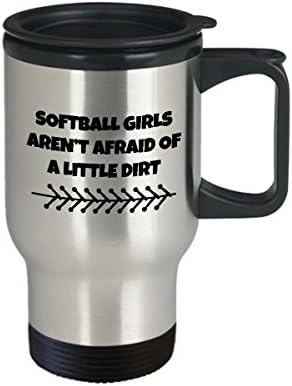Бејзбол Кафе Патување Кригла Најдобрите Смешни Уникатен Софтбол Лице Чај Чаша Совршена Идеја За Мажи Жени Софтбол девојки не се плашат од