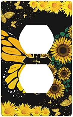 Вера крст сончогледна пеперутка христијанска декор печати светло прекинувач за плочки пластични wallидни плочи