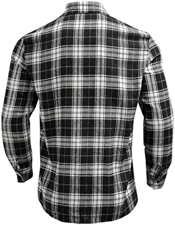 XXBR машки проверени кошули со копче надолу со долг ракав за свртување на јака гингам, обична кошула деловна формална карирана маичка со