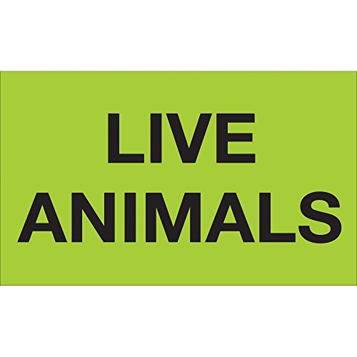 Етикети/налепници „живи животни“, 3 x 5, флуоресцентно зелено, 500 етикети по ролна