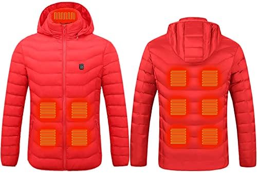 ZCVBOCZ загреана јакна за мажи и жени плус големина загревање на отворено топло ветерно јакна моден патент за греење на патент 2022