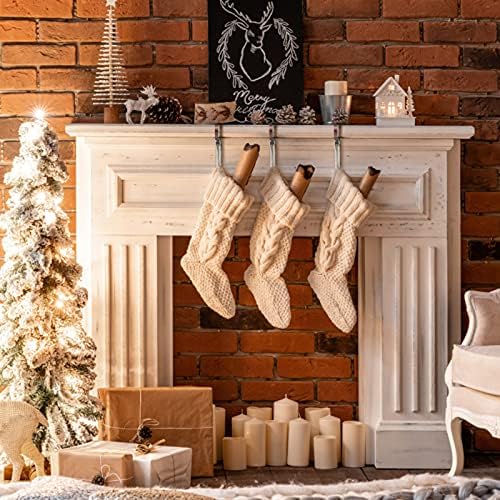 Абаокаи 4 Спакувајте Божиќни Држачи За Порибување Метална Мантија Лесен Прилагодлив Држач За Чорапи Без Лизгање Закачалки За Чорапи