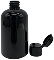 Природни фарми 4 мл црна Бостон БПА бесплатни шишиња - 6 пакувања со празни контејнери за полнење - Производи за чистење на есенцијални