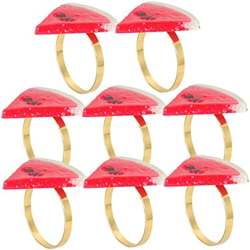 Aboofan 32 парчиња лубеница декор хаваи украс хавајски декор салфетка метална прстен метална салфетка прстена цветна салфетка прстени украси