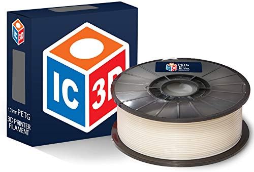 IC3D Red 1,75mm PETG 3D филамент за печатач - 1 кг - димензионална точност +/- 0,05мм - Филамент за 3D печатење на професионално одделение