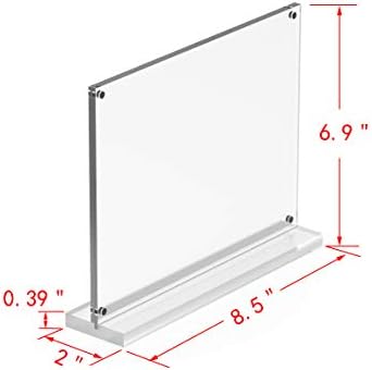 Fixturedisplays® Акрилна фото рамка со штанд и магнети 8,50 x 6,50 18607-SNL список