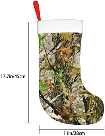 Аугенски Божиќни чорапи лисја од камо лов на двострана камин што виси чорапи