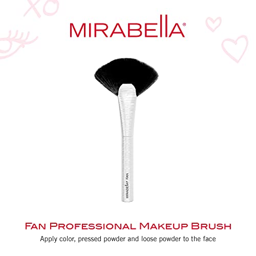 Четка за вентилатор во Мирабела - Професионални и врвни четки за убавина за шминка - Синтетички влакна без суровост, со рачно измешана